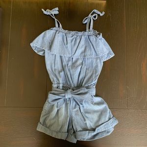 Girls gap denim romper